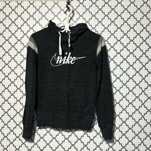 Nike women's mixed black / gray hoodie sweater vintage S